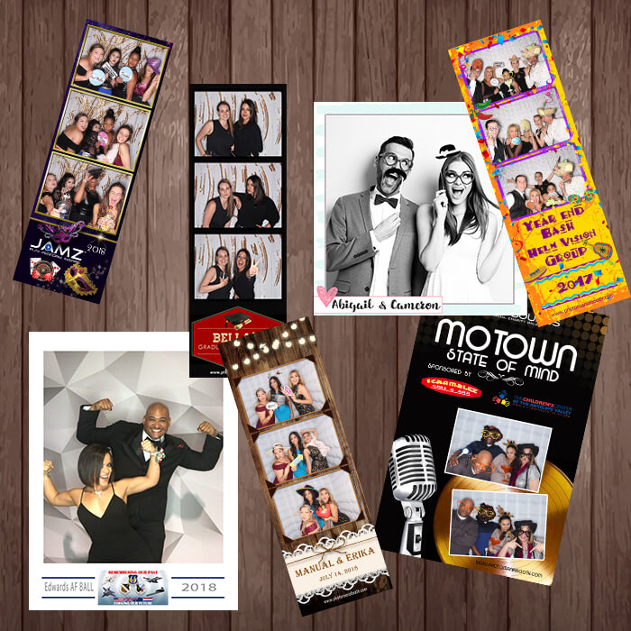 Custom photobooth templates, Umlimited prints, Flipbooks,